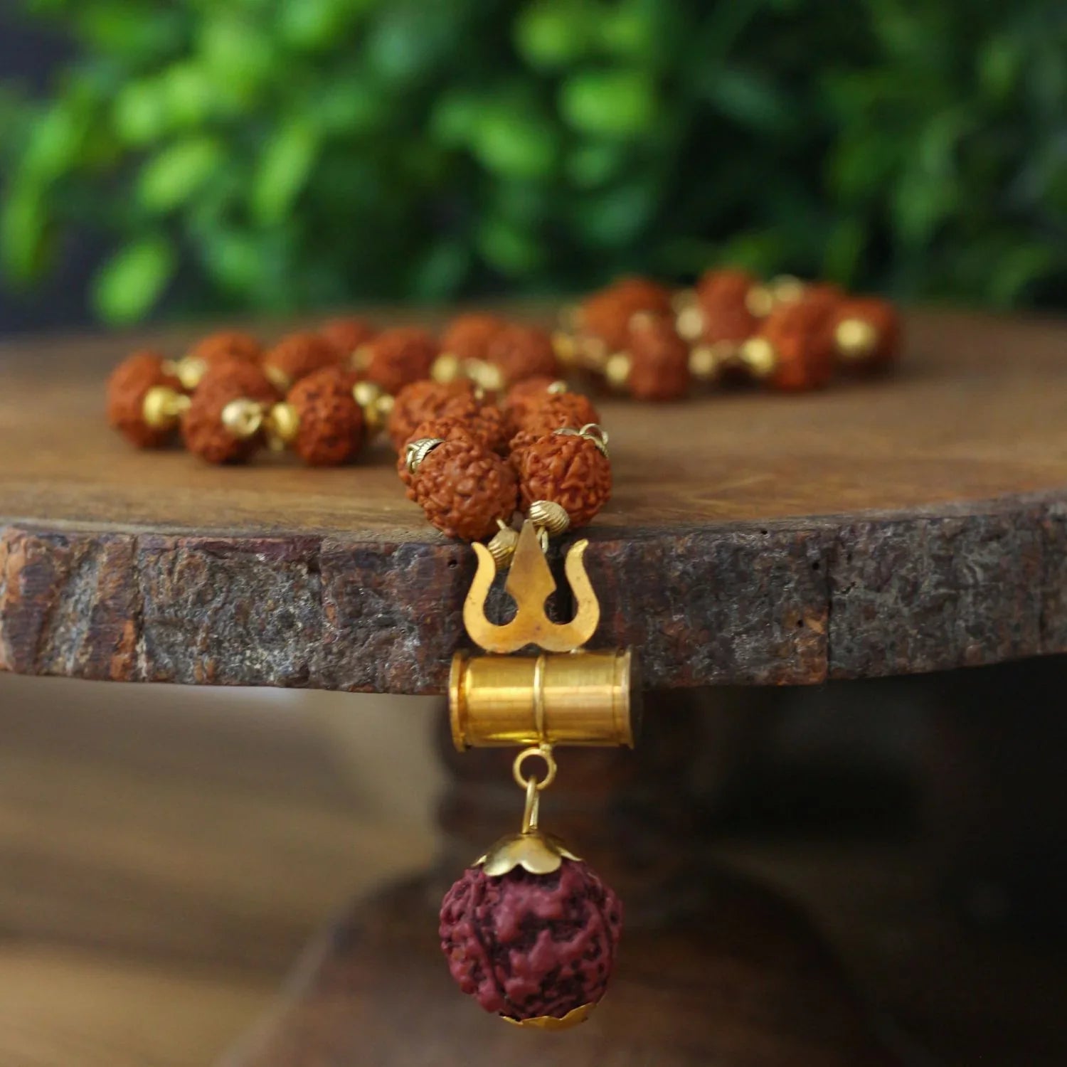 Shiv Trishul Pendant with Rudraksha Chain Original